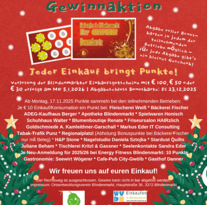 Advent-Gewinnspiel in Blindenmarkt 2025