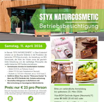 Ausflug & Betriebsbesichtigung der „Wirtschaftsrunde“ bei STYX