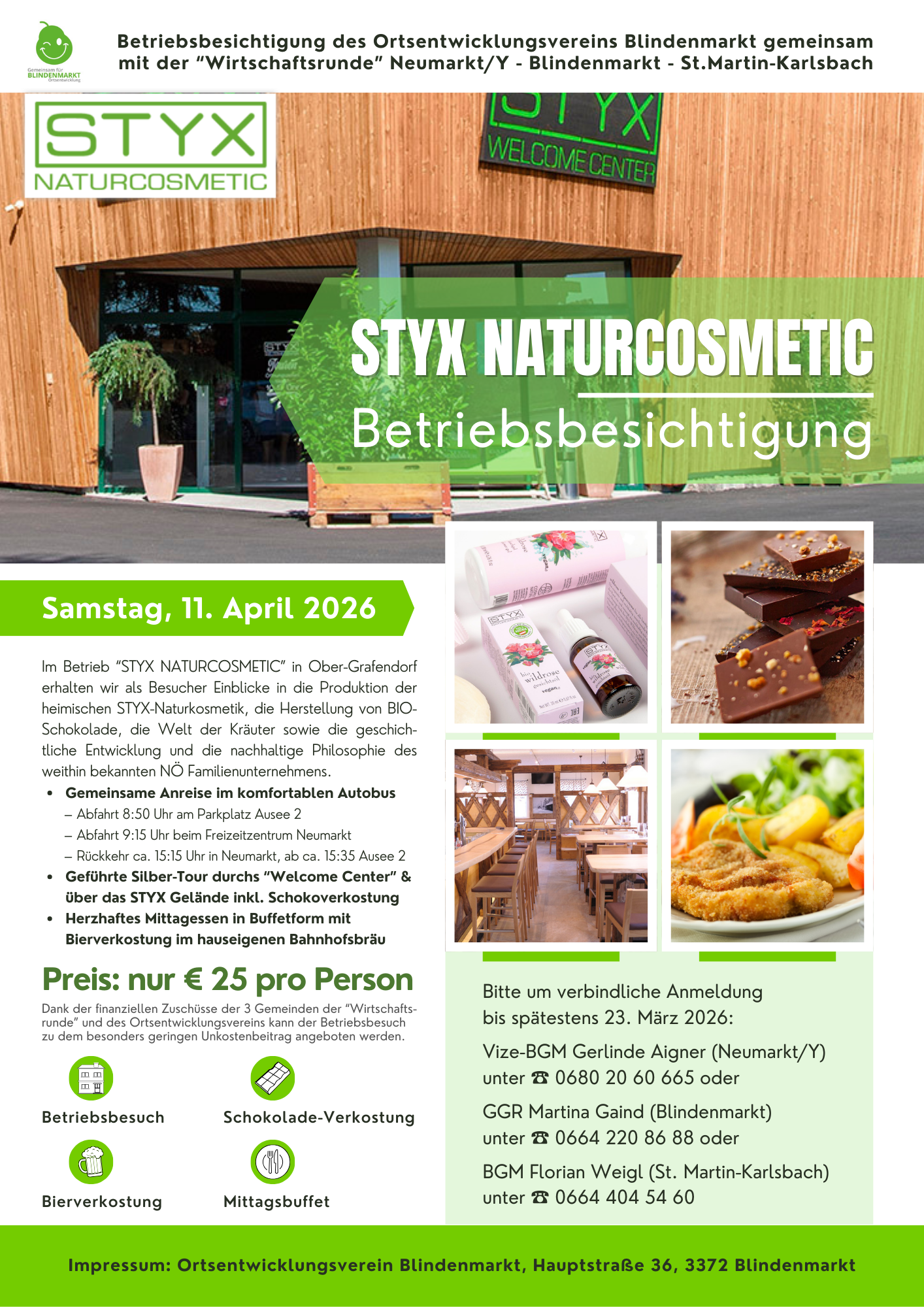 Ausflug & Betriebsbesichtigung der „Wirtschaftsrunde“ bei STYX