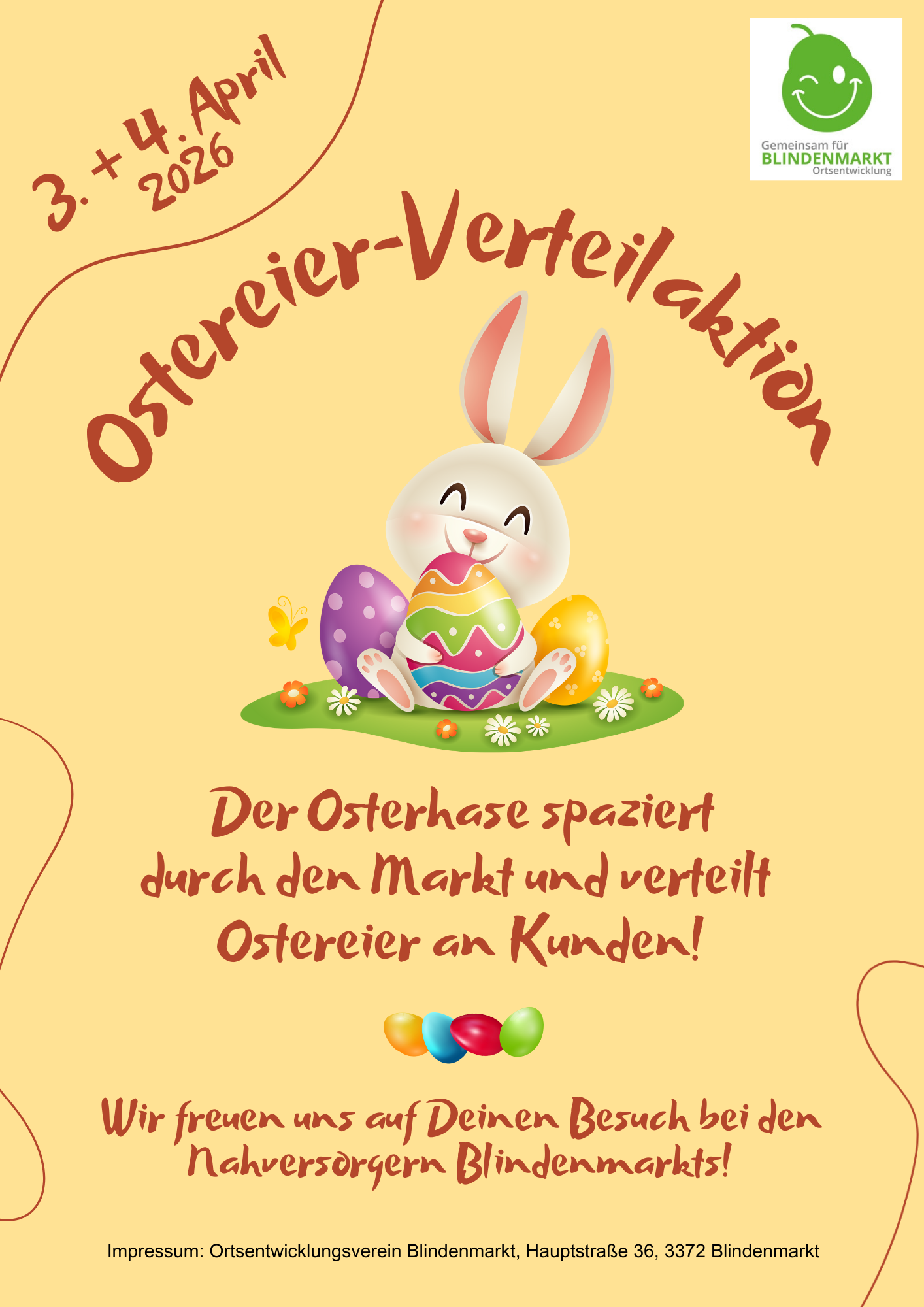 Ostereier-Verteilaktion im Marktgebiet Blindenmarkts