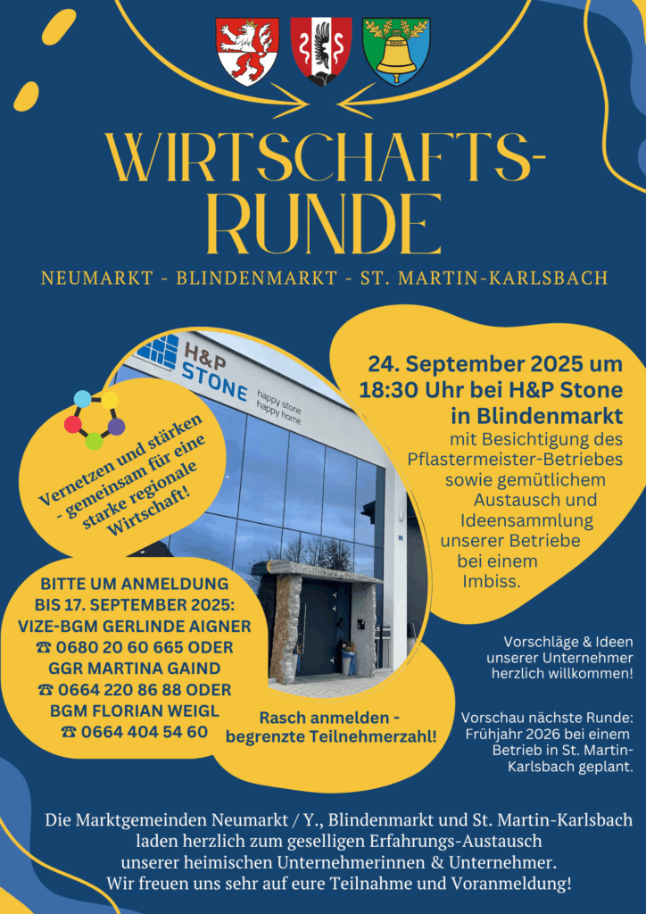 Das aktuelle Bild hat keinen Alternativtext. Der Dateiname ist: Wirtschaftsrunde_NM_BM_StMK_Herbst_2025.png