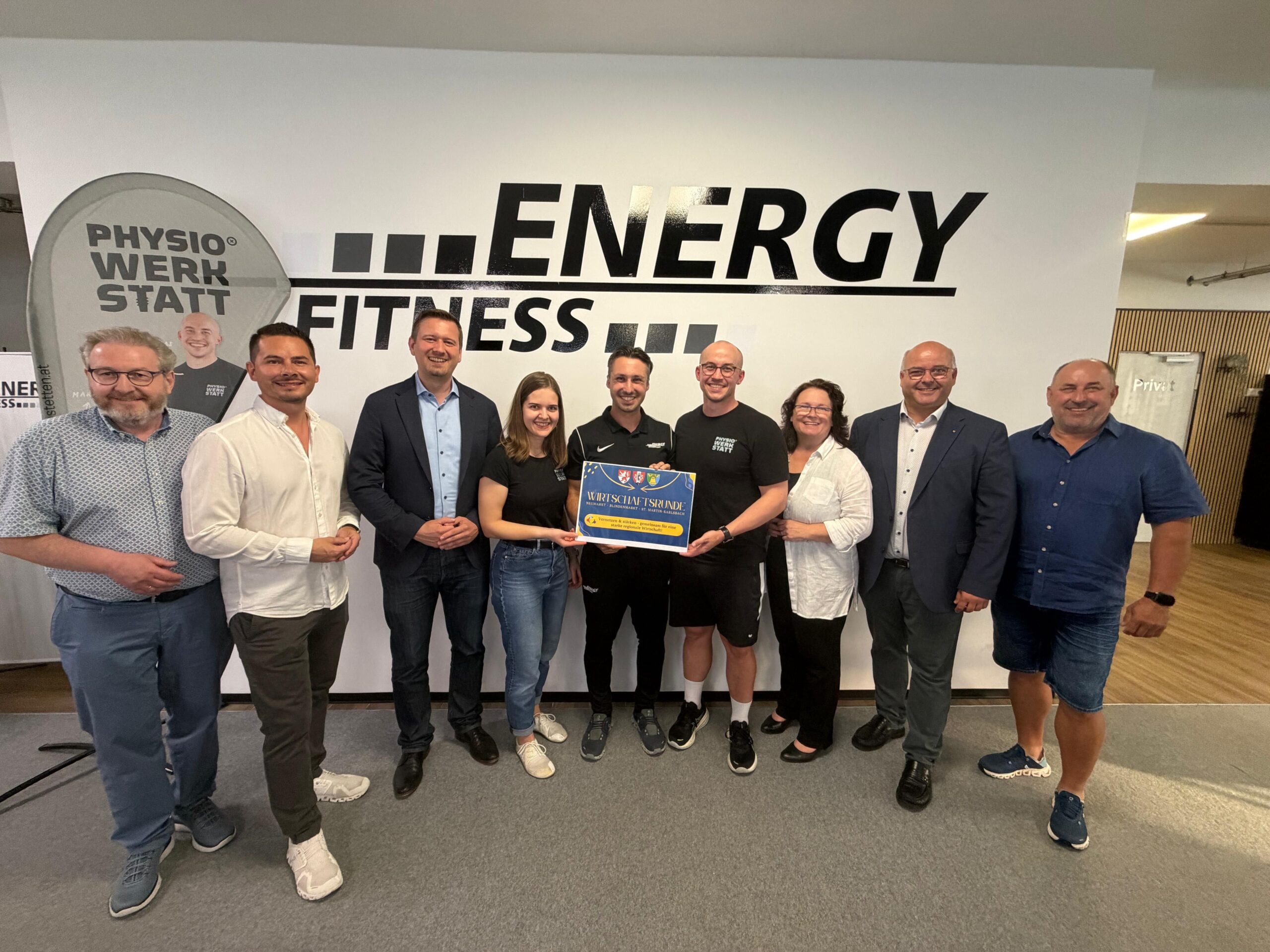Sportlich motivierte „Wirtschaftsrunde“ im EnergyFitness-Studio und in der Physiowerkstatt