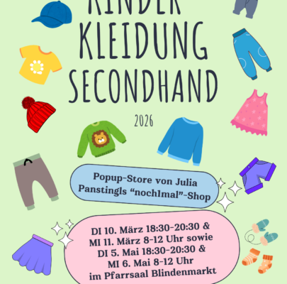Beliebter Popup-Store für Secondhand-Kinderkleidung auch 2026 in Blindenmarkt