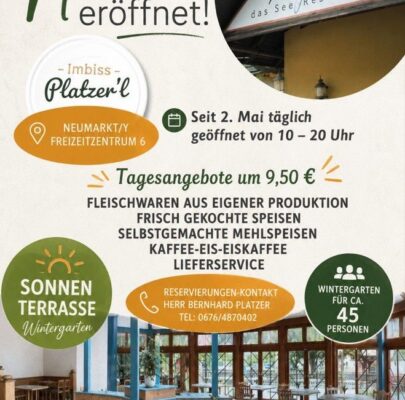 Seerestaurant in Neumarkt eröffnet mit neuem Pächter und erstklassiger Speisekarte
